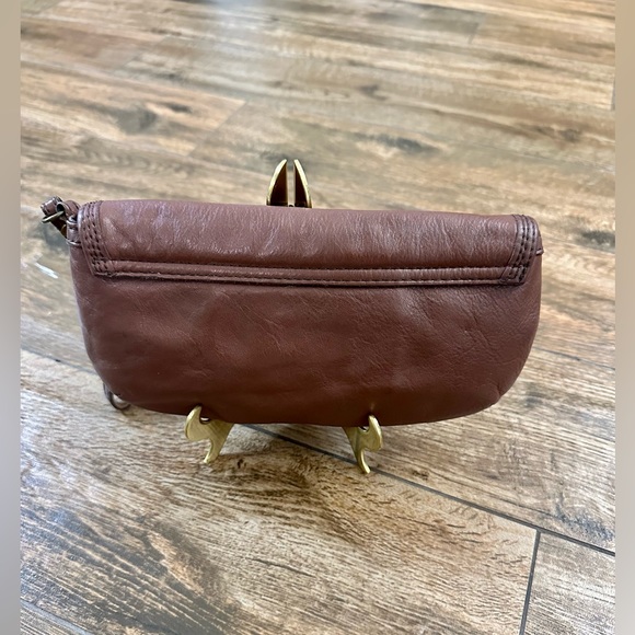 Vintage Lucky Brand Brown Leather Clutch Bag, Y2K Clutch - Picture 7 of 12